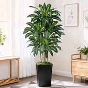 Keeplush 6FT Artificial Dracaena Tree with Planter, Indoor Faux Plant, Tall, Potted