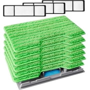Keepow Reusable Replacement Pads Compatible with mop VM252 VM200 VC205 VM250 /QM250 VM190 VM200P12(1+3+6 Pads)