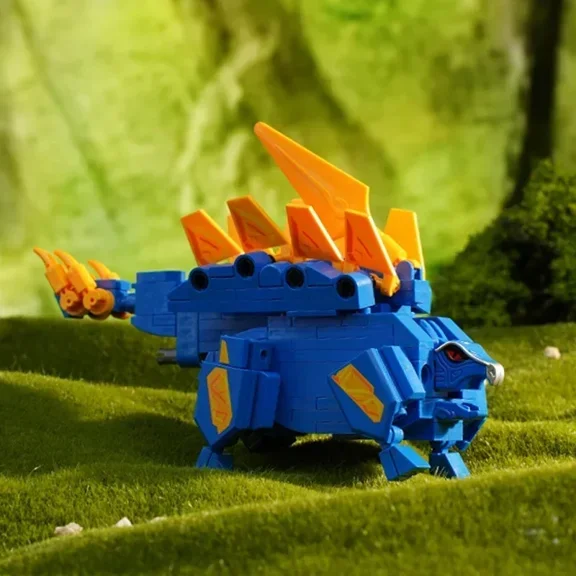 Keeppley Building Blocks Zyuden Sentai Kyoryuger Tyrannosaurus Model Strong Dragon God Dinosaur Toy Splicing Ornaments Gift