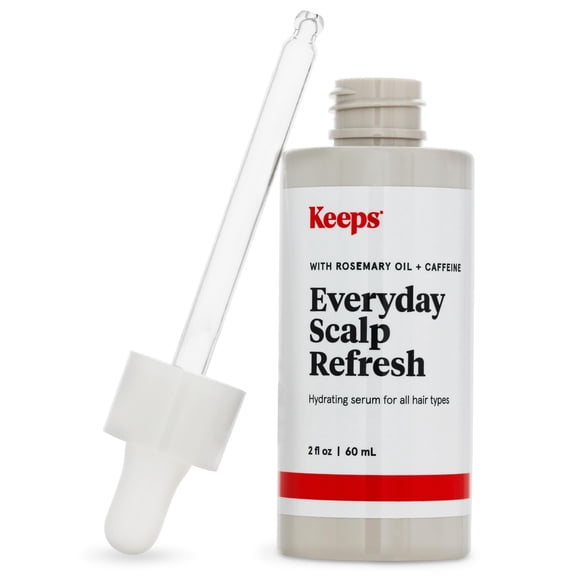 Keeps Everyday Scalp Serum - Hair Serum to Nourish, Condition & Exfoliate the Scalp - Caffeine, Rosemary Oil & Salicylic Acid for Hair Health- Hair Treatment Products for Men & Women-2 fl.oz