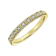 Keepsake 1/10 Carat T.W. Diamond Anniversary Ring in 18k Yellow Gold Over Sterling Silver