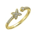 thumbnail image 1 of Keepsake 1/10 Carat T.W. Diamond Open Butterfly Anniversary Ring in 18k Yellow Gold Over Sterling Silver, 1 of 5