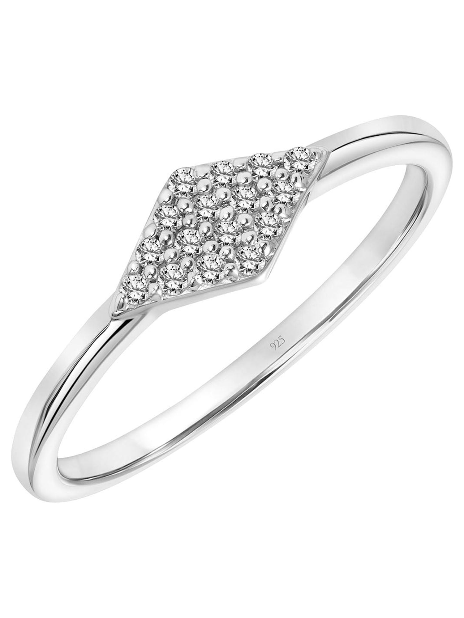 Keepsake 1/10 Carat T.W. Diamond Stacking Ring in Sterling Silver