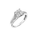 thumbnail image 1 of Keepsake 1/2ct tw Princess-Cut Diamond 10kt White Gold Engagement Ring, 1 of 5