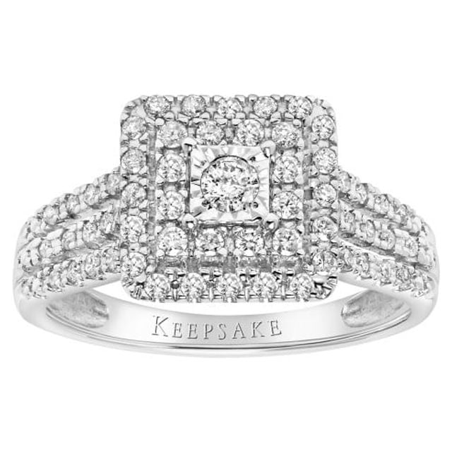Keepsake 1/2ctw Certified Genuine Diamond 10KT White Gold Ladies
