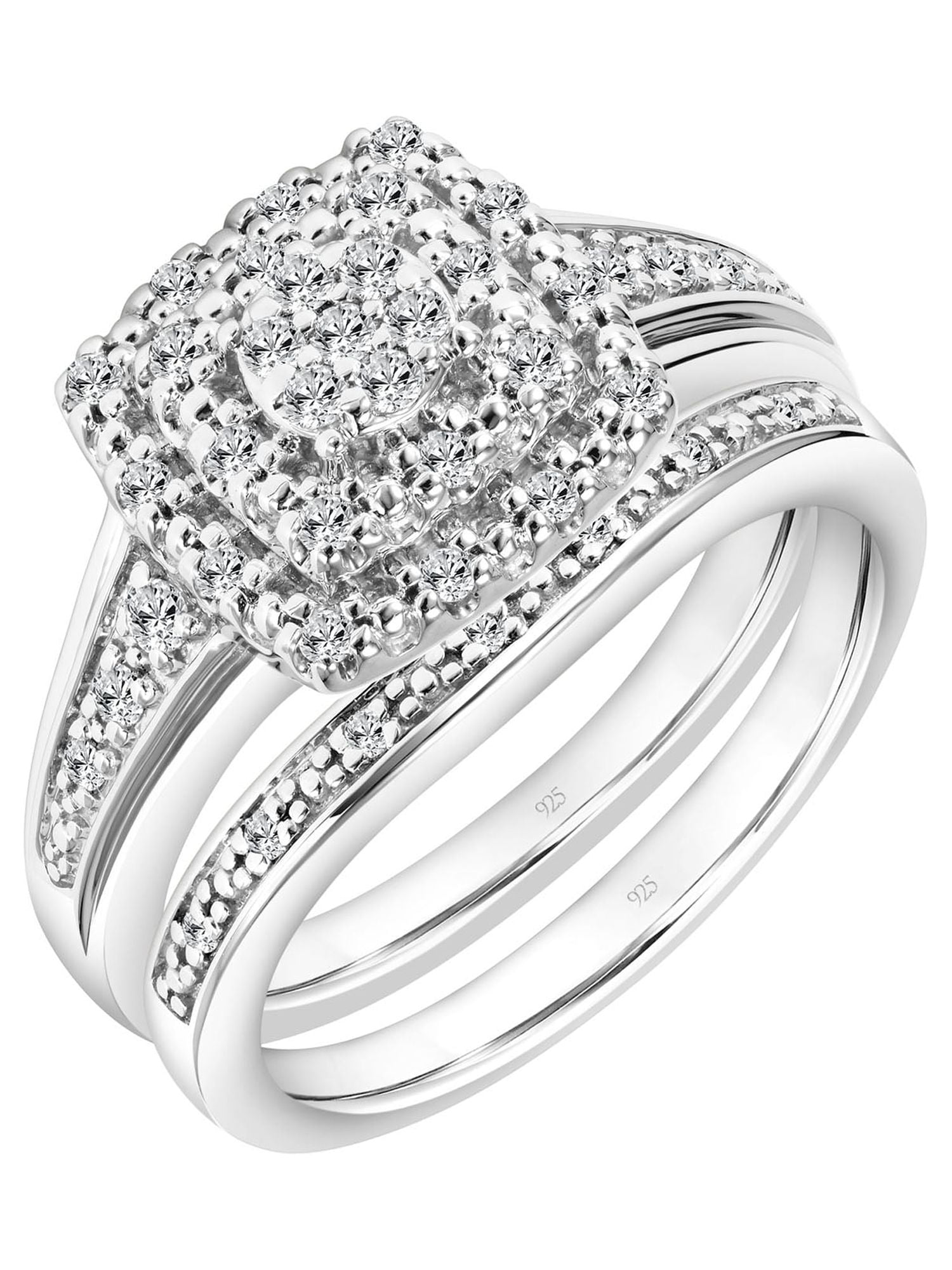 Keepsake 1/3 Carat T.W. Diamond Double Halo 2-Piece Bridal Set