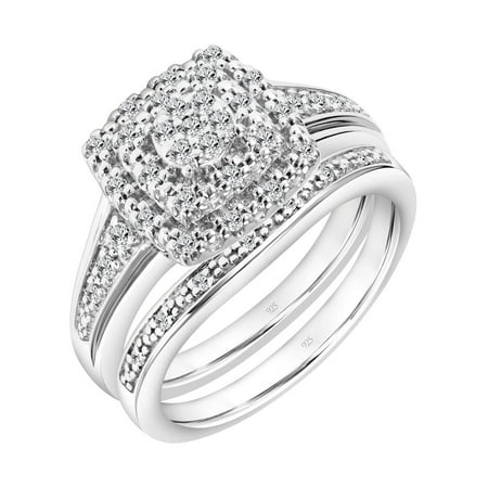 Keepsake 1/3 Carat T.W. Diamond Double Halo 2-Piece Bridal Set
