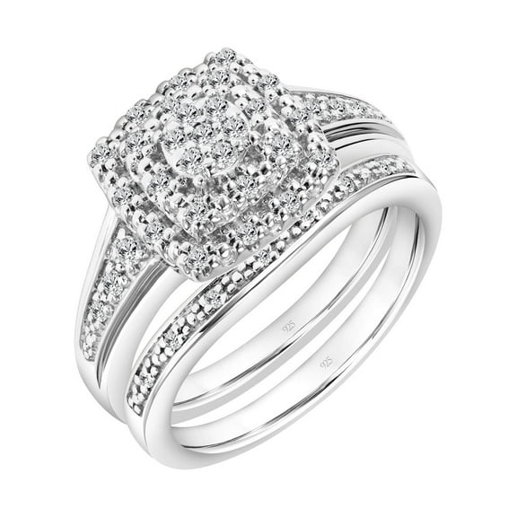 Keepsake 1/3 Carat T.W. Diamond Double Halo 2-Piece Bridal Set