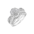 thumbnail image 1 of Keepsake 1/4 Carat T.W. Diamond Floral Halo 2-Piece Bridal Set, 1 of 7