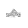 thumbnail image 1 of Keepsake 1/4ctw Diamond 10kt White Gold Halo Bridal Set (I-J, I2-I3), 1 of 2