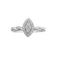 thumbnail image 1 of Keepsake 1/4ctw Diamond 10kt White Gold Halo Twist Engagement Ring (I-J, I2-I3), 1 of 2