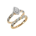 thumbnail image 1 of Keepsake 1/4ctw Diamond 10kt Yellow Gold Halo Twist Engagement Ring (H-I, I2), 1 of 2