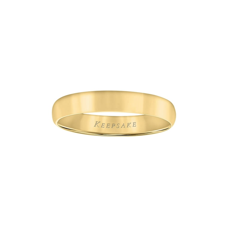 Keepsake 10KT Yellow Gold 4mm Comfort Fit Wedding Band