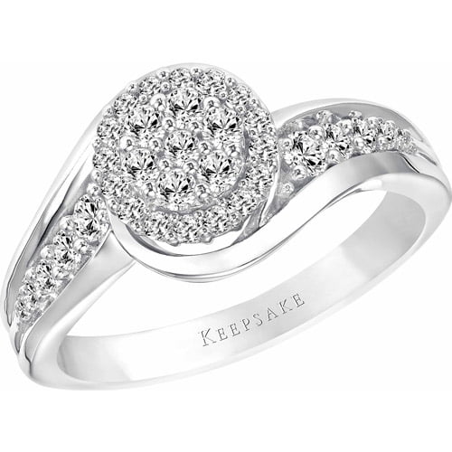 Keepsake 10k Wg 3/8 Cttw Dia Ring Ks Melinda Wg