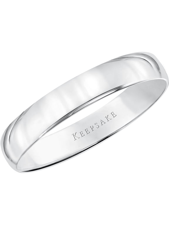 10k White Gold Wedding Band, 5mm