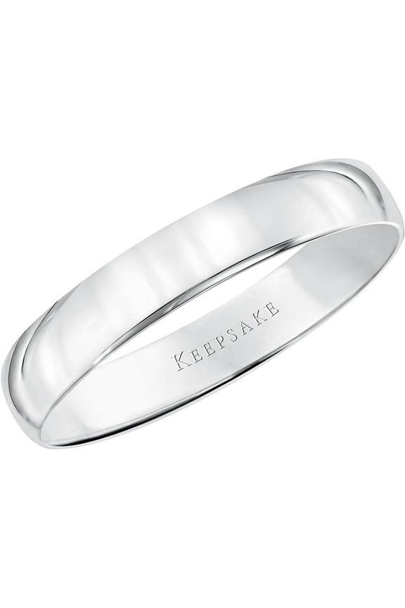 10k White Gold Wedding Band, 5mm