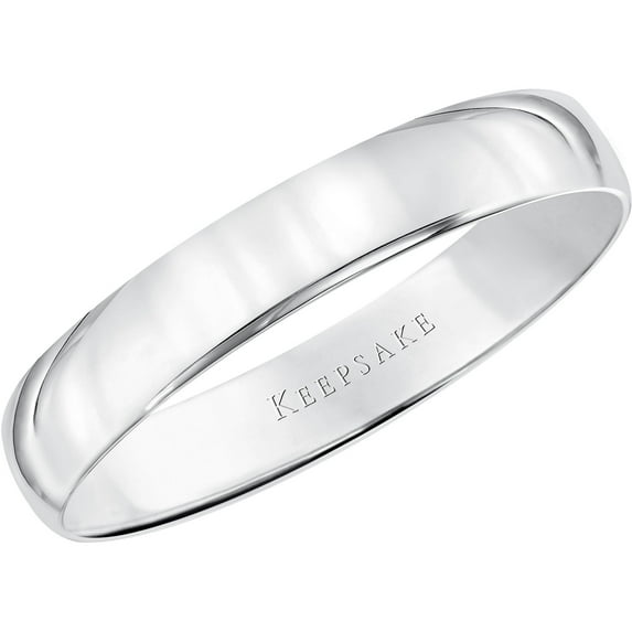 Keepsake 10kt White Gold Wedding Band, 4mm