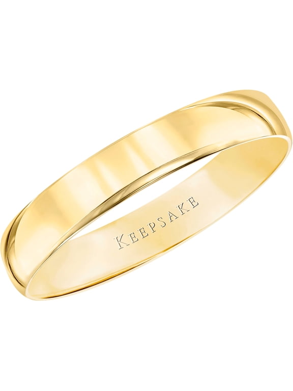 10kt Yellow Gold 4mm Polished Wedding Band for Men and Women