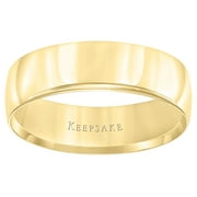 Keepsake 10kt Yellow Gold 6mm Polished Wedding Band for Men and Women