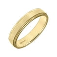 thumbnail image 1 of Keepsake 14K Yellow Gold Plated Sterling Silver 5mm Step-Edge Men's Band, 1 of 5