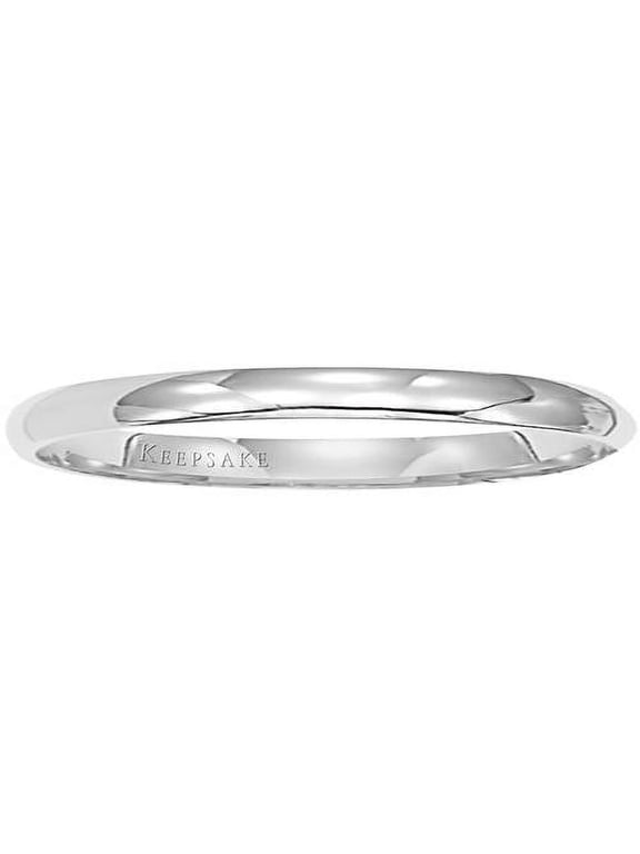 14kt White Gold Wedding Band, 2mm