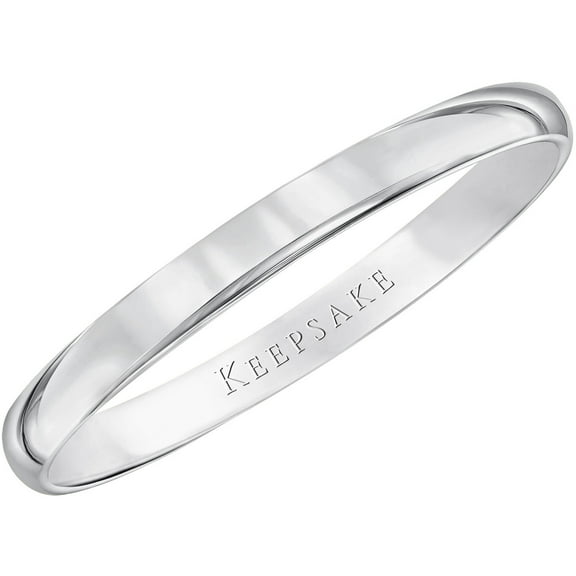 Keepsake 14kt White Gold Wedding Band, 3mm