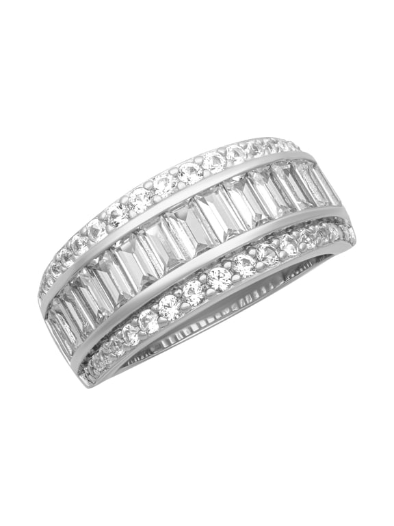 2 Carat TGW Created White Sapphire "Grace Gem" Women's Band in Sterling Silver