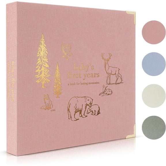 Keepsake Baby Memory Book for Boys and Girls Timeless First 5 Year Baby Book Neutral Journal Scrapbook or Photo Album - Record a Milestone for Every Event from Birth to Age 5
