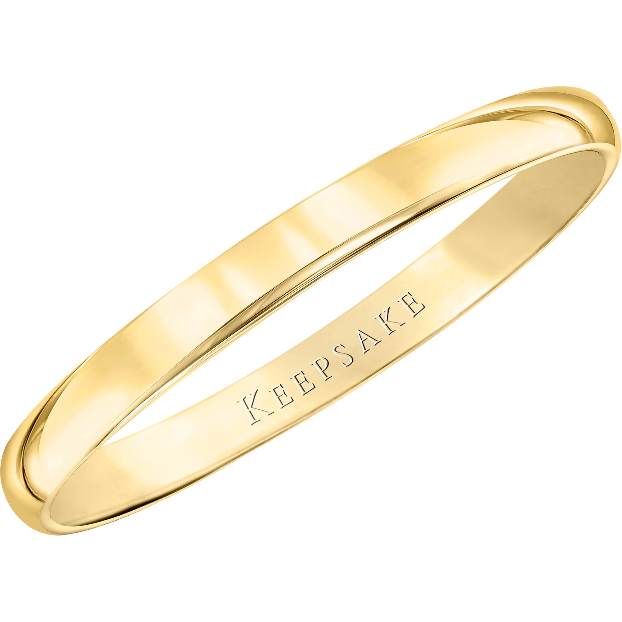 Keepsake Band 10K Yellow Gold Wedding Band, 2mm
