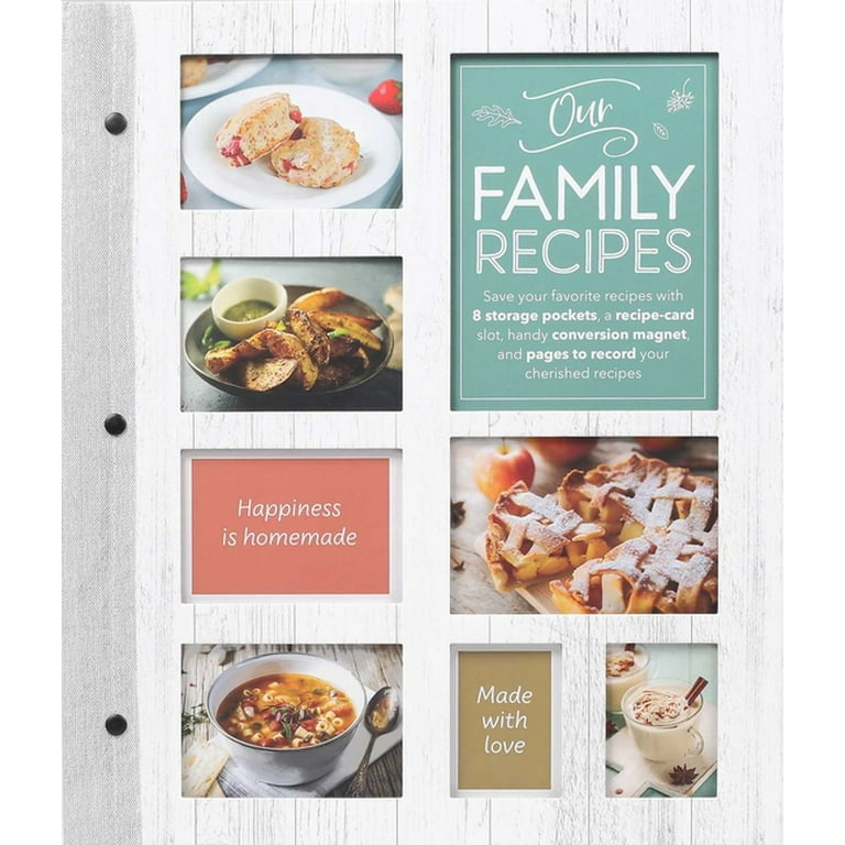 Recipe Book to Write in Your Own Recipes, Handy Kitchen Conversion Chart  Magnet