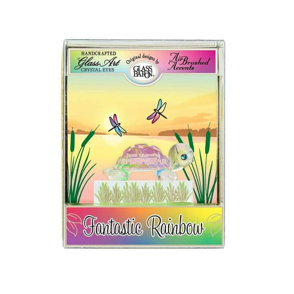 Keepsake Box "Fantastic Rainbow" Turtle by Glass Baron