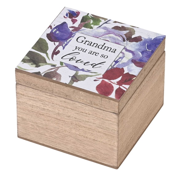 Elanze Designs Grandma You Are So Loved - Multicolor 4 x 3 Inch MDF Wood Decorative Keepsake Box