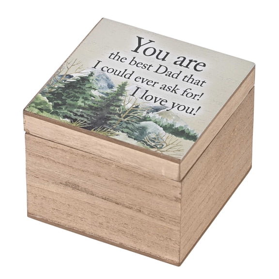 Elanze Designs You Are The Best Dad - Multicolor 4 x 3 Inch MDF Wood Decorative Keepsake Box
