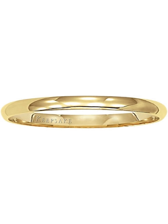 Classic High-Polished Wedding Band Ring, 14KT Yellow Gold