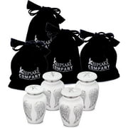 Keepsake Company Angel Wings Mini Urns for Human Ashes   Set of 4 Tiny Cremation Urns   Ash Holders for Memorial Keepsakes