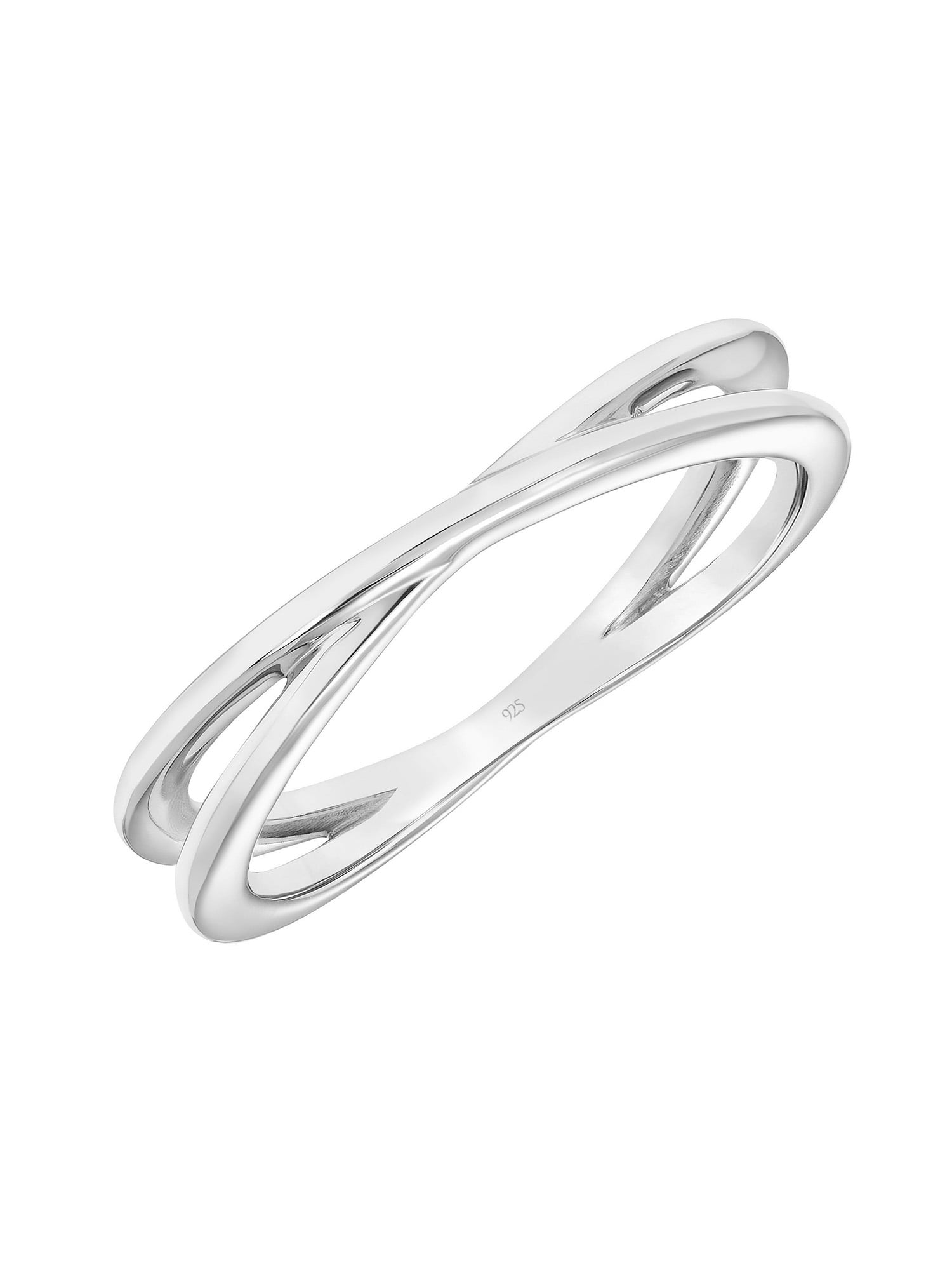 Keepsake Criss-Cross Stackable Anniversary Ring in Sterling Silver