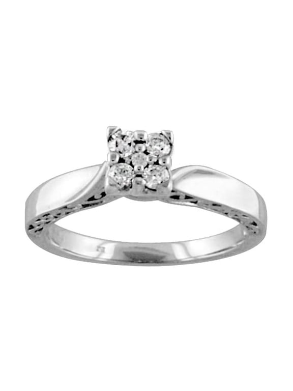Enchanted Princess Diamond Ring 1/5 ct. t.w. in 10K White Gold