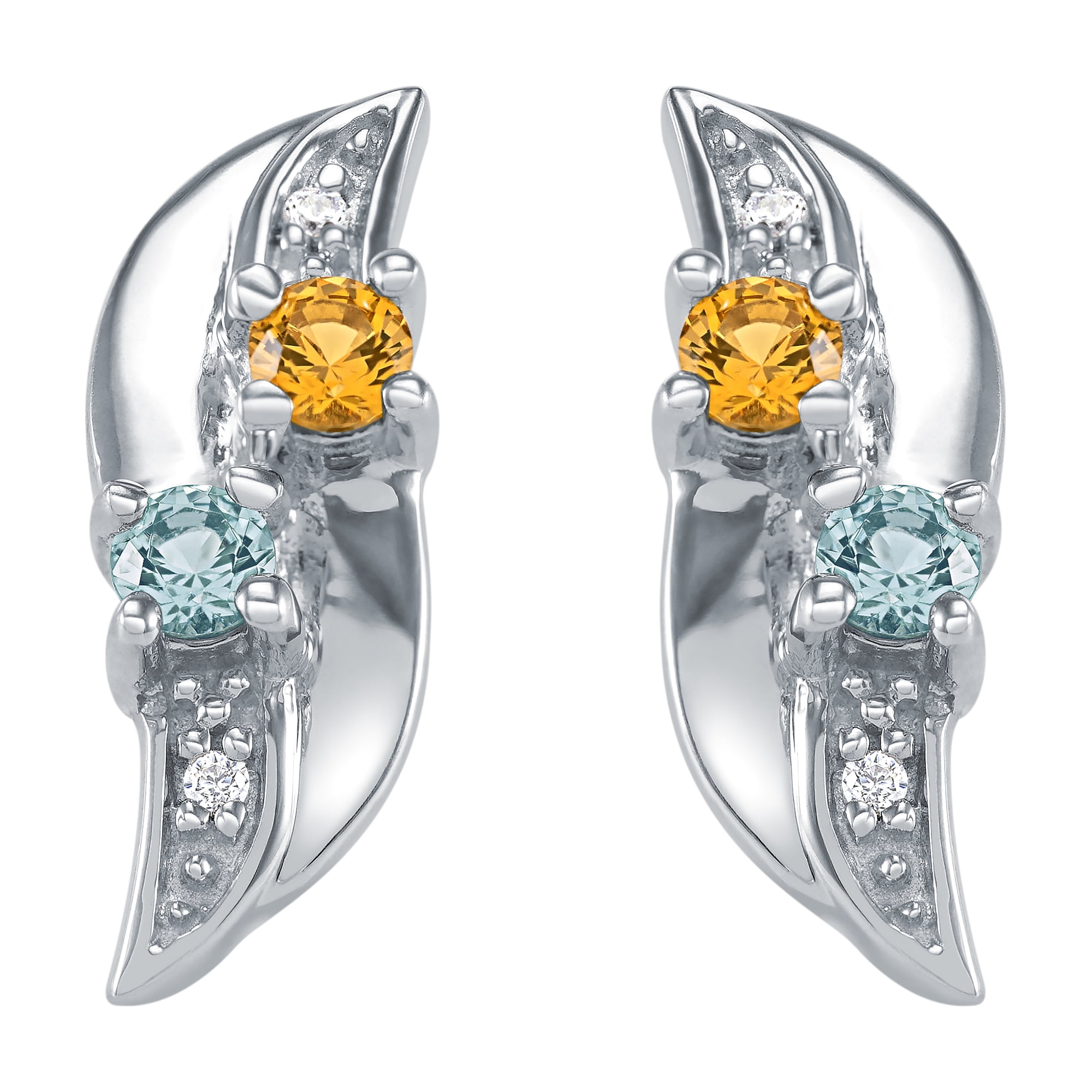 Keepsake Gaia Mother's Personalized Birthstone Post Earrings in