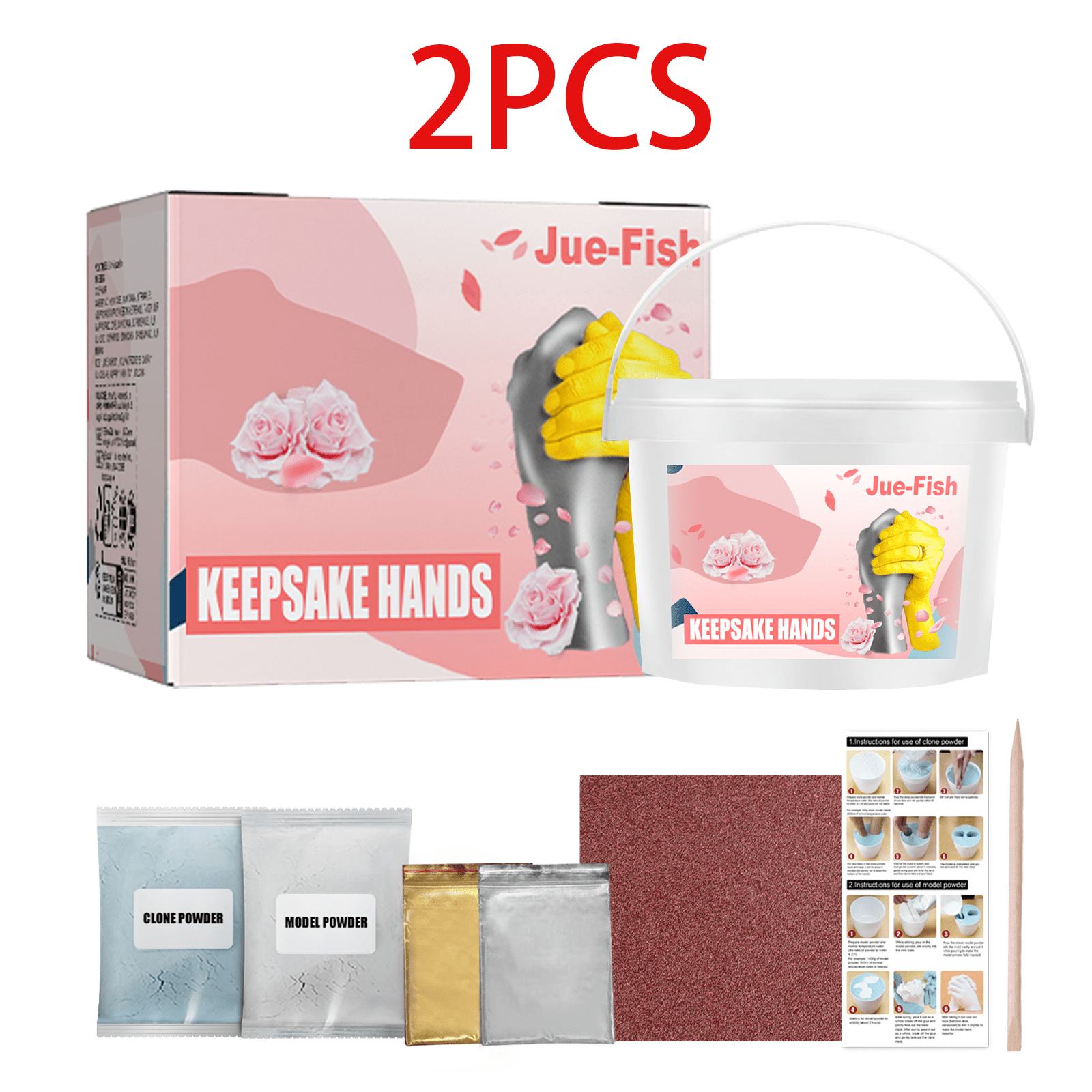 Keepsake Hands Casting Kit Diy Plaster Statue Molding Kit, Hand Holding ...