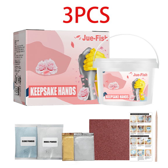 Keepsake Hands Casting Kit Diy Plaster Statue Molding Kit, Hand Holding Craft For Children, Couples, Wedding, Friends, Anniversary Gifts 3d Hand Model Set 17 oz