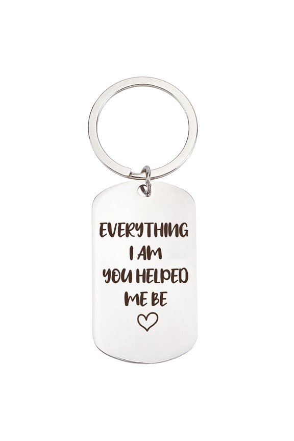 Keepsake Keychain Stainless Steel Keychain Word Key Ring Memorial Aircraft Charm Heart