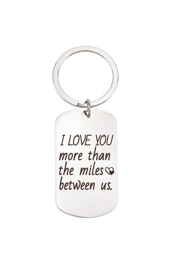 Keepsake Keychain Stainless Steel Keychain Word Key Ring Memorial Aircraft Charm Word