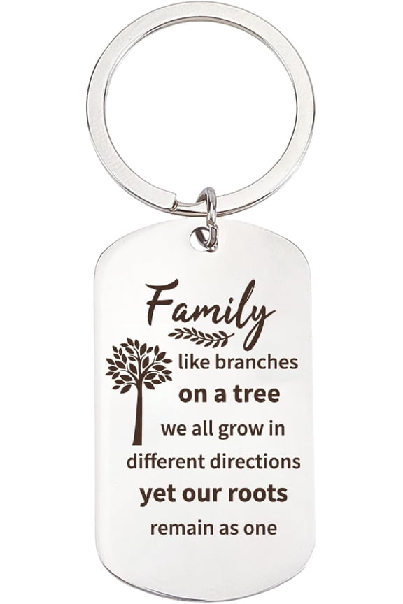 Keepsake Keychain Stainless Steel Keychain Word Key Ring Memorial Silver DIY