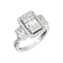 Keepsake Lumina Gem1 3/8ct tgw Created White Sapphire Engagement Ring, Sterling Silver