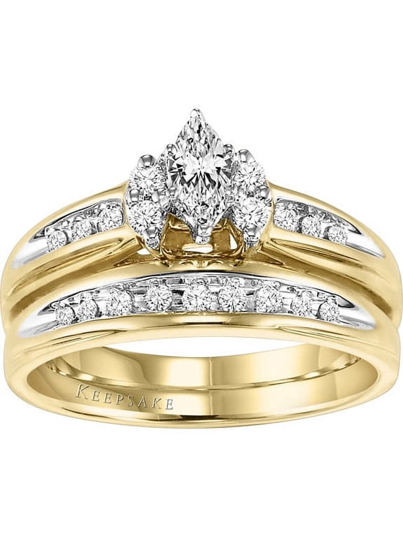 Maisie 1/2 Carat T.W. Diamond Bridal Set, 14k Yellow Gold