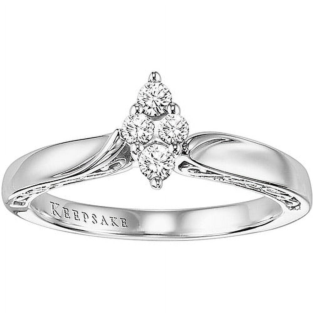 Keepsake, Marquise Engagement Ring, 10K White Gold, includes Gift Box, I2 1/5ct tw