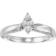 Keepsake, Marquise Engagement Ring, 10K White Gold, includes Gift Box, I2 1/5ct tw