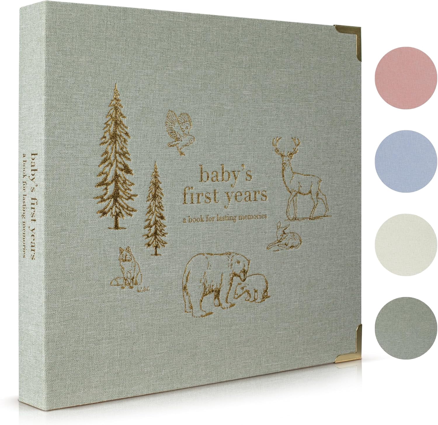Keepsake Baby Memory Book for Boys and Girls – Timeless First 5 Year Neutral Journal Scrapbook or Photo Album - Record a Milestone Every Event from Birth to Age