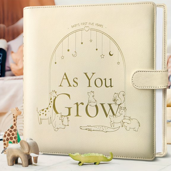 Keepsake Memory Book for Boys And Girls Timeless First 5 Year Book Photo Album Gender Neutral Journal Scrapbook - Record a Milestone for Every Event from Birth to Age 5