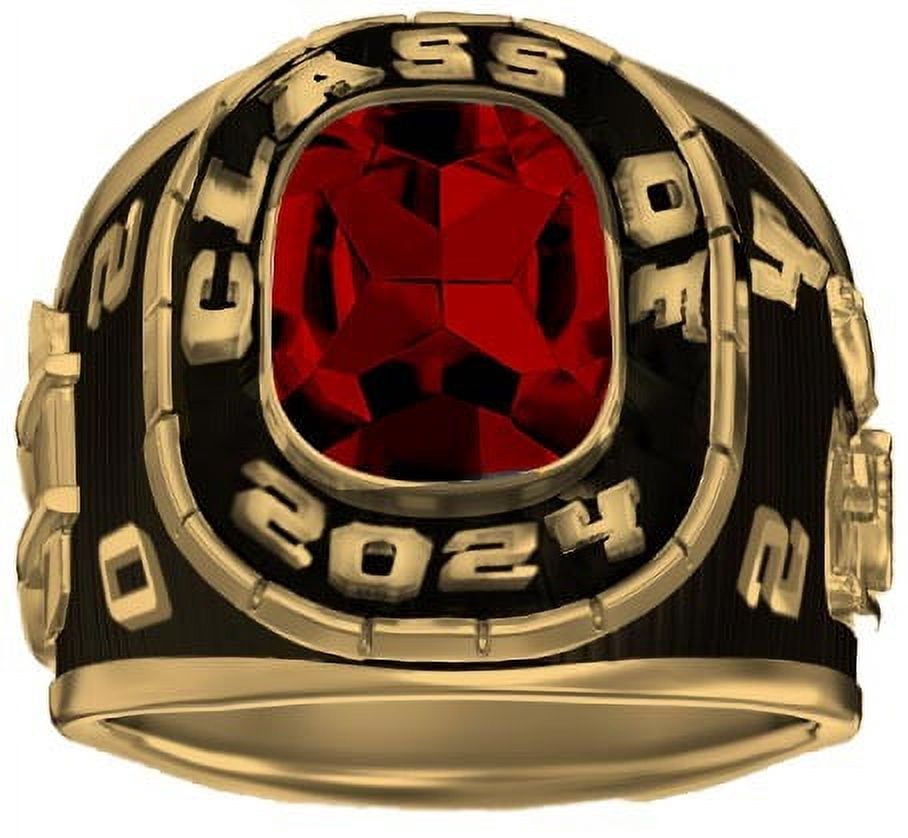 Keepsake Men's Square Traditional Class Ring with simulated stone